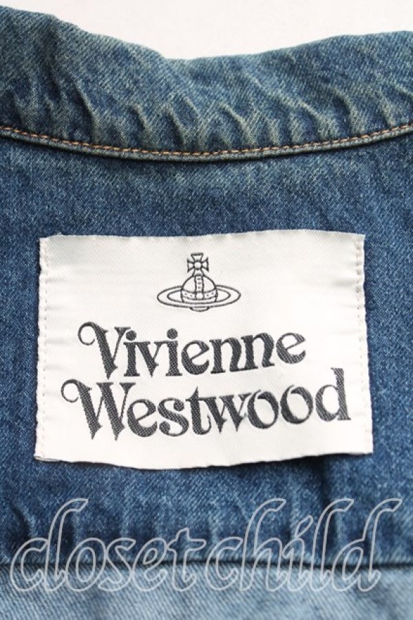 画像3: ヴィヴィアンウエストウッド 中古 / MARLENE VEST XL インディゴ  H-25-10-12-001-jc-IN-ZH (3)