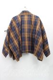 画像2: ANGLOMANIA 中古 / タータンチェックショートシャツ 38（M相当） 紺ｘ黄色  H-25-10-12-056-bl-OD-ZH (2)