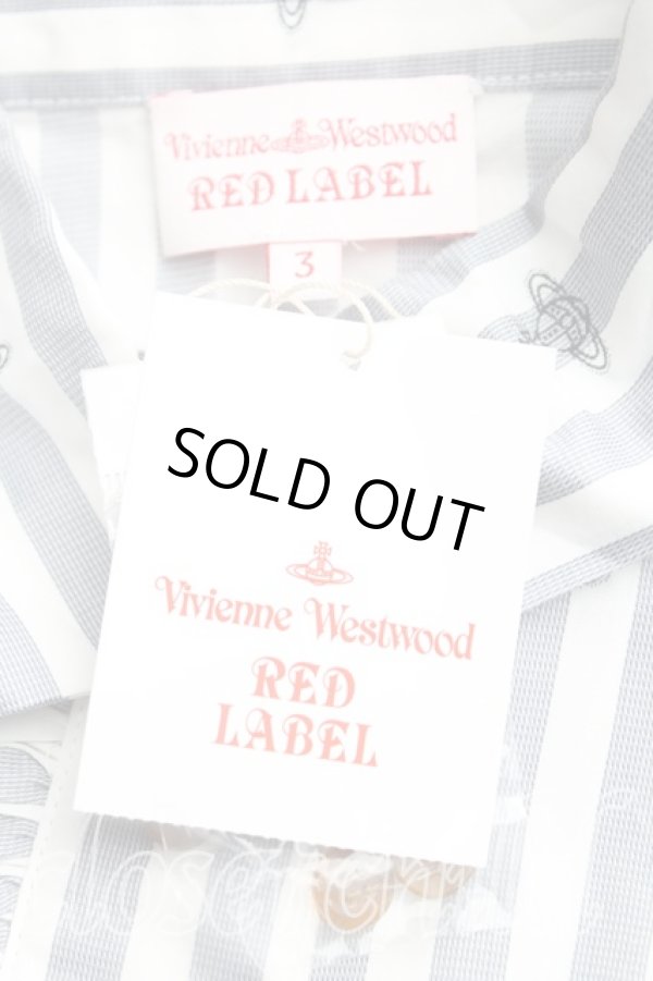 画像3: ヴィヴィアンウエストウッド 中古 / オーブ総柄フロントフリルシャツ 3（11号相当） 灰  H-25-10-12-058-bl-OD-ZH (3)