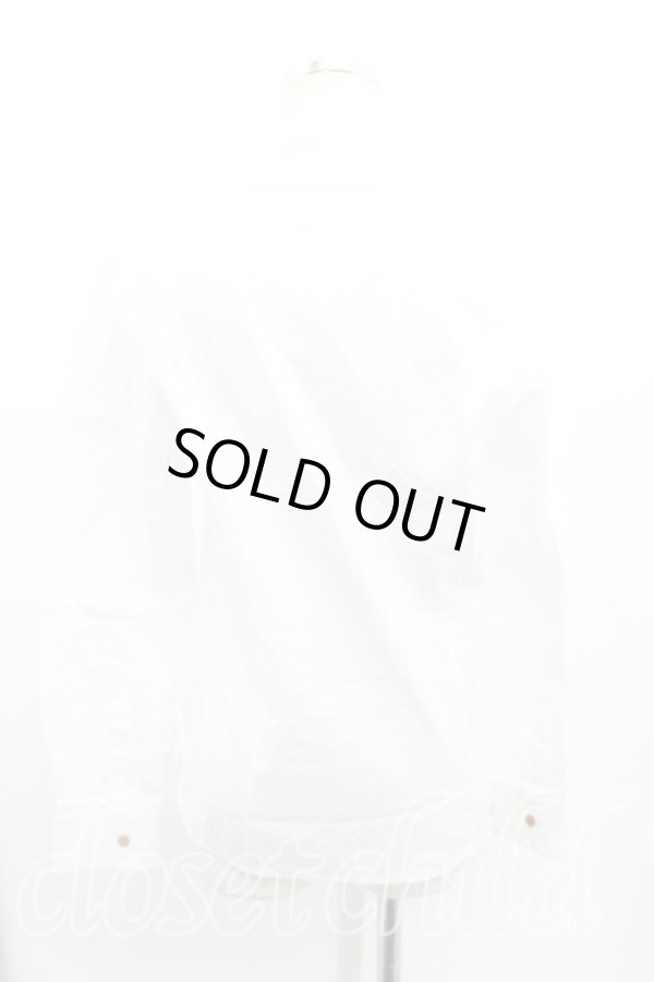 画像2: ヴィヴィアンウエストウッド 中古 / フロントフリルトルネードシャツ 2（9号相当） 白  H-25-10-12-059-bl-OD-ZH (2)