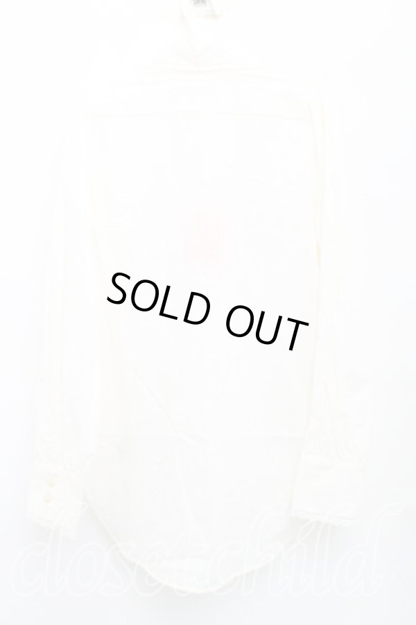 画像2: ヴィヴィアンウエストウッド 中古 / レースハリスシャツ 40（9号相当） 白  H-25-10-12-062-bl-OD-ZH (2)