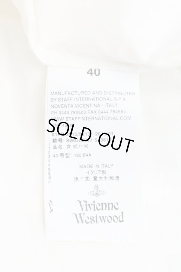 画像4: ヴィヴィアンウエストウッド 中古 / レースハリスシャツ 40（9号相当） 白  H-25-10-12-062-bl-OD-ZH (4)