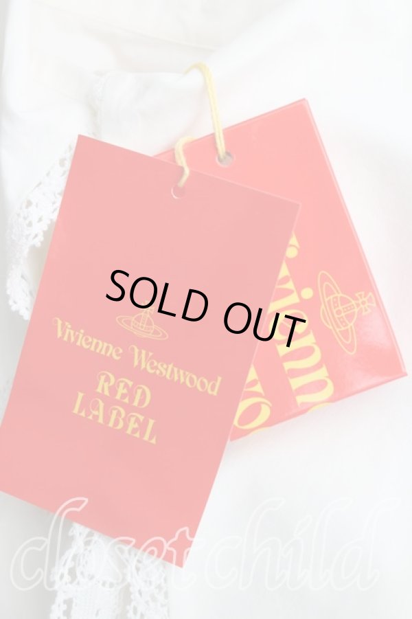 画像6: ヴィヴィアンウエストウッド 中古 / レースハリスシャツ 40（9号相当） 白  H-25-10-12-062-bl-OD-ZH (6)