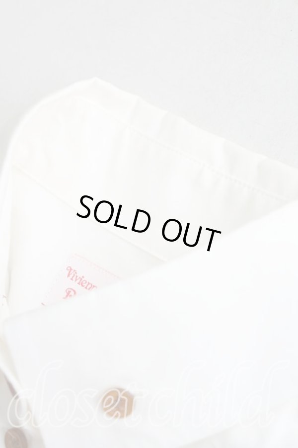 画像6: ヴィヴィアンウエストウッド 中古 / フラワーハートシャツ 2（9号相当） 白  H-25-10-12-063-bl-OD-ZH (6)