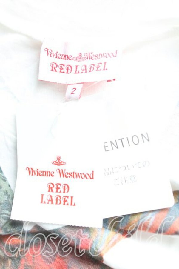 画像3: ヴィヴィアンウエストウッド 中古 / ユニオンジャックTシャツ 2（9号相当） 白  H-25-10-12-068-ts-OD-ZH (3)