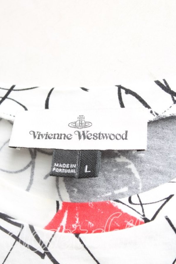 画像3: ヴィヴィアンウエストウッド 中古 / HOUSE OF CARDTシャツ L 白  H-25-10-12-069-ts-OD-ZH (3)