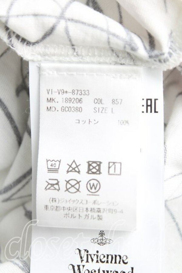 画像4: ヴィヴィアンウエストウッド 中古 / HOUSE OF CARDTシャツ L 白  H-25-10-12-069-ts-OD-ZH (4)