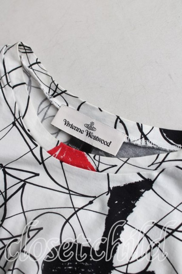 画像5: ヴィヴィアンウエストウッド 中古 / HOUSE OF CARDTシャツ L 白  H-25-10-12-069-ts-OD-ZH (5)