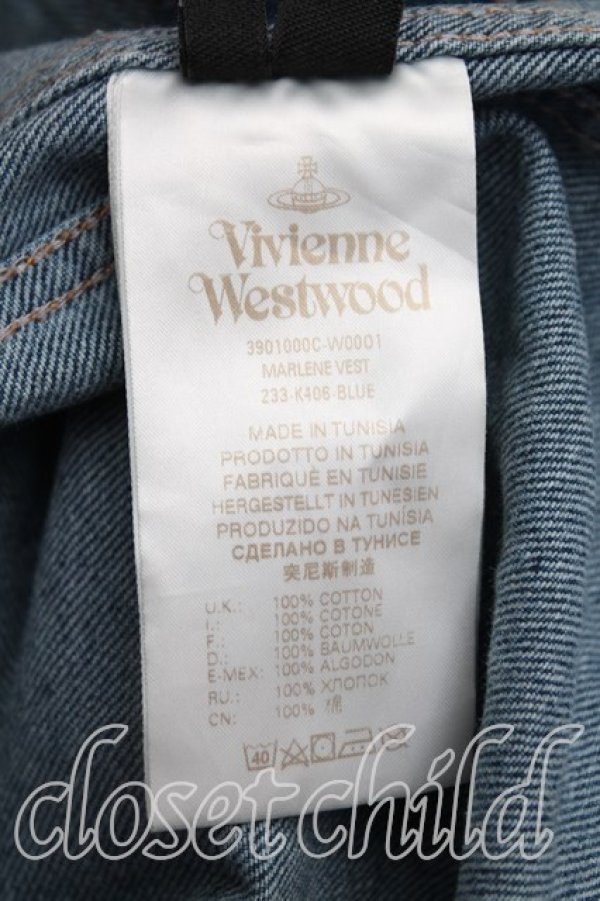 画像4: ヴィヴィアンウエストウッド 中古 / MARLENE VEST XL インディゴ  H-25-10-12-001-jc-IN-ZH (4)