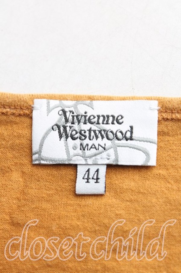 画像3: ヴィヴィアンウエストウッド MAN 中古 / ロゴptTシャツ 44（メンズS相当） 茶  H-25-10-12-078-ts-OD-ZH (3)