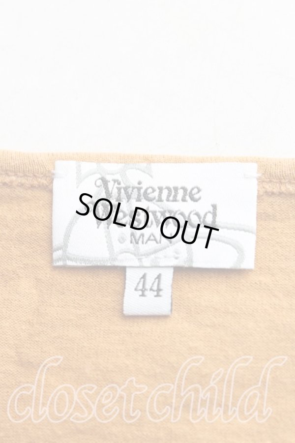 画像3: ヴィヴィアンウエストウッド MAN 中古 / ロゴptTシャツ 44（メンズS相当） 茶  H-25-10-12-078-ts-OD-ZH (3)