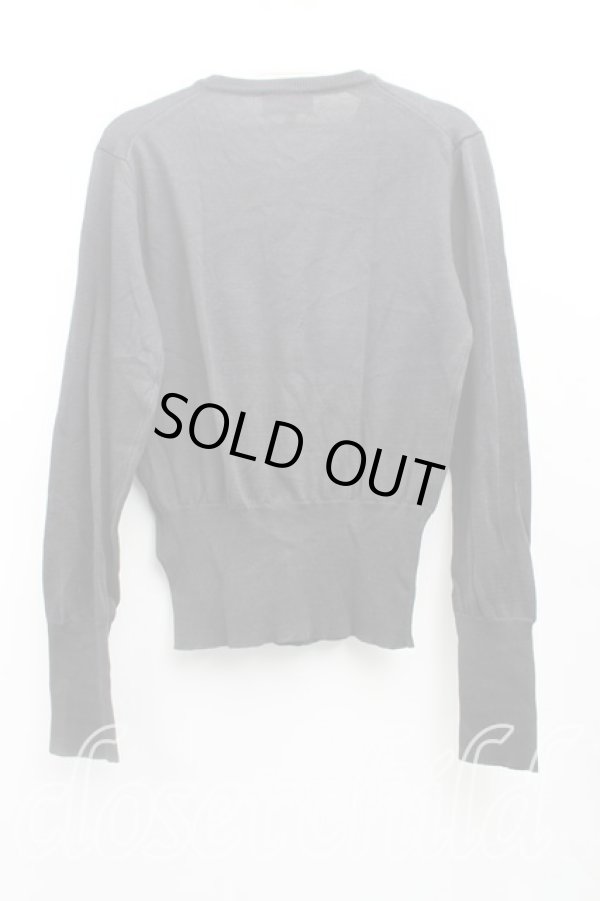 画像2: ヴィヴィアンウエストウッド 中古 / カラーオーブ刺繍カーディガン M 黒  H-25-10-12-081-to-OD-ZH (2)