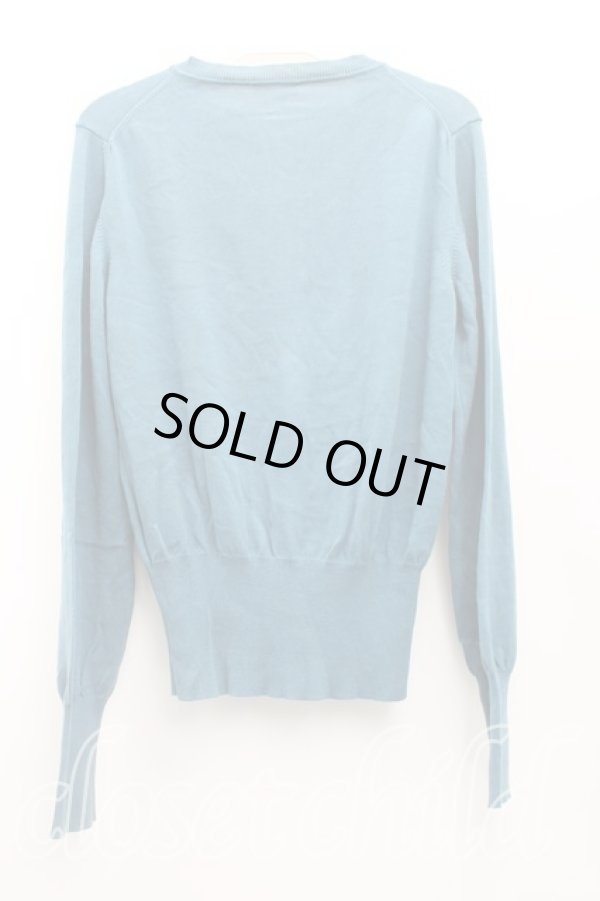 画像2: ヴィヴィアンウエストウッド 中古 / カラーオーブ刺繍カーディガン M 青緑  H-25-10-12-082-to-OD-ZH (2)