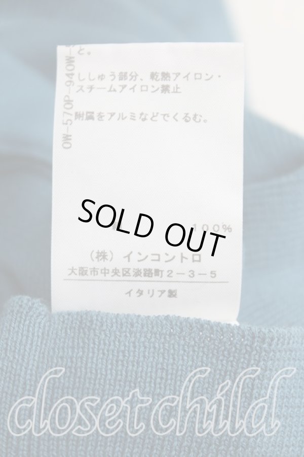 画像5: ヴィヴィアンウエストウッド 中古 / カラーオーブ刺繍カーディガン M 青緑  H-25-10-12-082-to-OD-ZH (5)