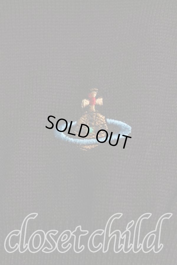 画像6: ヴィヴィアンウエストウッド 中古 / カラーオーブ刺繍半袖ニット M 黒  H-25-10-12-083-to-OD-ZH (6)