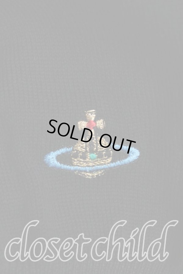 画像6: ヴィヴィアンウエストウッド 中古 / カラーオーブ刺繍カーディガン M 黒  H-25-10-12-084-to-OD-ZH (6)