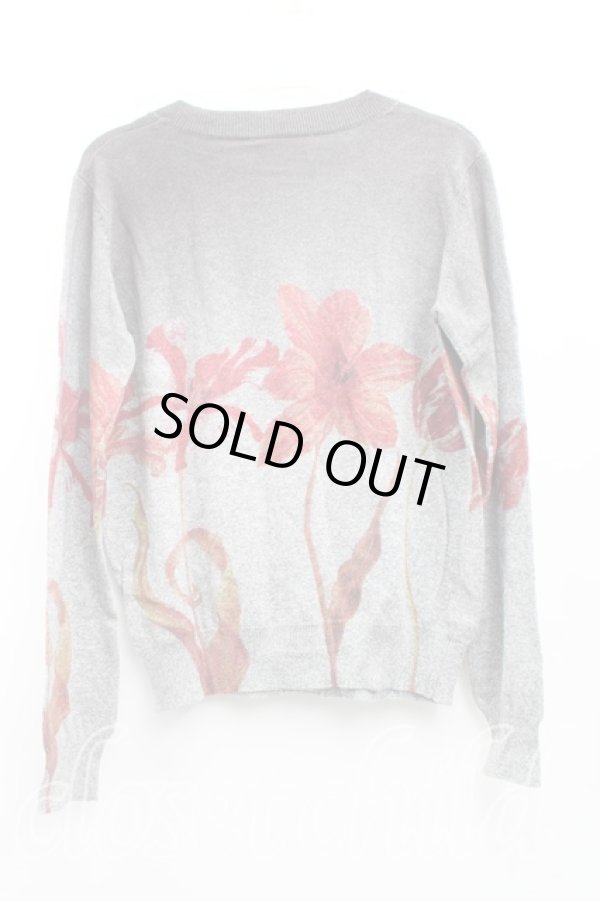 画像2: ヴィヴィアンウエストウッド 中古 / フラワーptカーディガン 2（9号相当） 灰  H-25-10-12-087-to-OD-ZH (2)