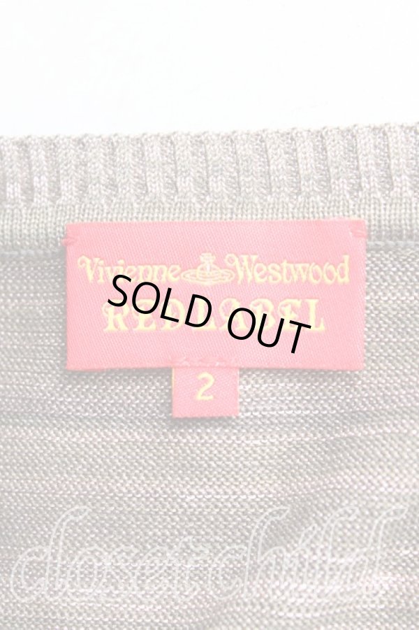 画像3: ヴィヴィアンウエストウッド 中古 / ポテトオーブ変形カーディガン 2（9号相当） ピンクｘカーキ  H-25-10-12-089-to-OD-ZH (3)