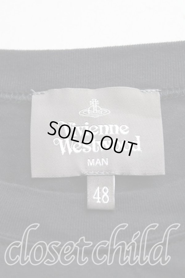 画像3: ヴィヴィアンウエストウッド 中古 / オーブ刺繍長袖カットソー 48(メンズM相当) 黒  H-25-10-12-093-to-IN-ZH (3)