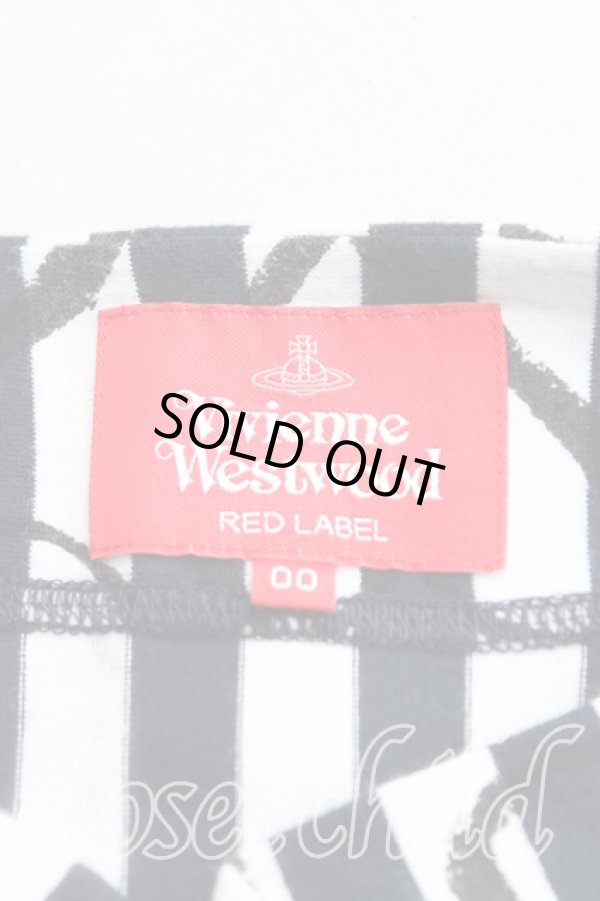 画像3: ヴィヴィアンウエストウッド 中古 / スクリブルハートストライプドレープトップス 00(ワンサイズ) 白×紺  H-25-10-12-097-to-IN-ZH (3)