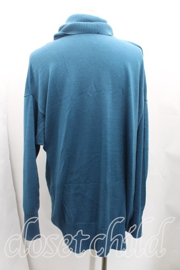 画像2: ヴィヴィアンウエストウッド MAN 中古 / オーブ刺繍タートルネックニット 46(メンズM相当) 青  H-25-10-12-099-to-IN-ZH (2)