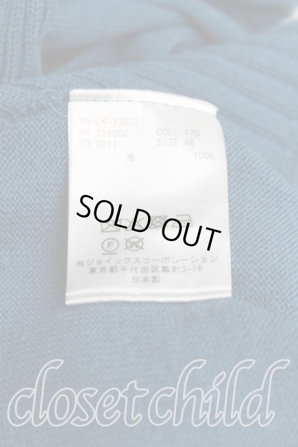 画像4: ヴィヴィアンウエストウッド MAN 中古 / オーブ刺繍タートルネックニット 46(メンズM相当) 青  H-25-10-12-099-to-IN-ZH (4)