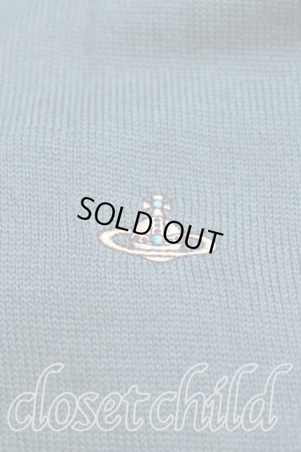 画像5: ヴィヴィアンウエストウッド MAN 中古 / オーブ刺繍タートルネックニット 46(メンズM相当) 青  H-25-10-12-099-to-IN-ZH (5)