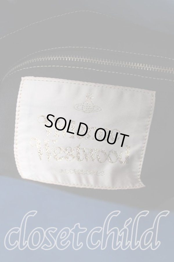 画像3: ヴィヴィアンウエストウッド 中古 / 56ptトートバッグ  灰ｘ紺  H-25-10-12-106-ba-OD-ZH (3)