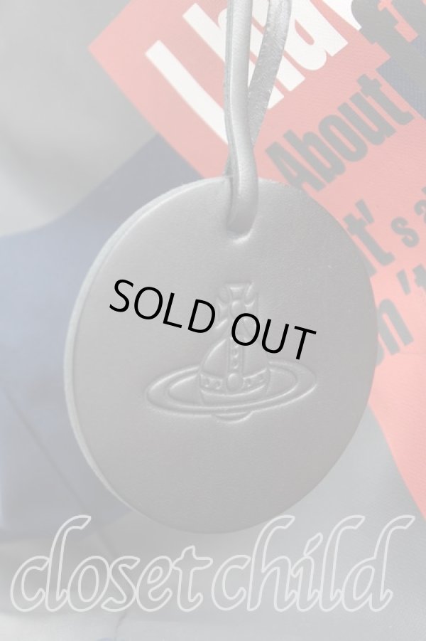 画像4: ヴィヴィアンウエストウッド 中古 / 56ptトートバッグ  灰ｘ紺  H-25-10-12-106-ba-OD-ZH (4)