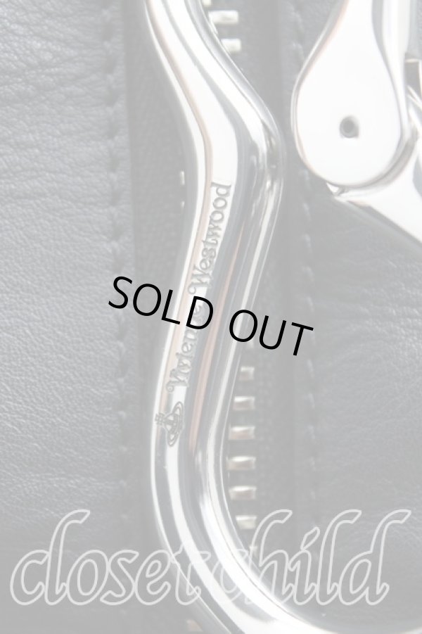 画像4: ヴィヴィアンウエストウッド MAN 中古 / レザー&カラビナメンズクラッチバッグ  黒  H-25-10-12-107-ba-OD-ZH (4)