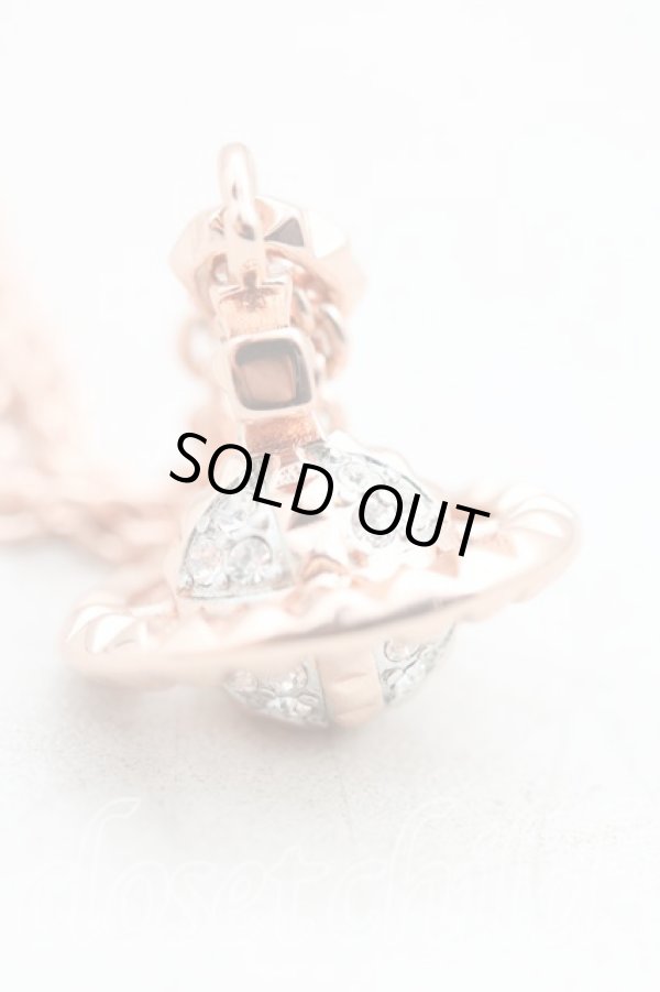 画像2: ヴィヴィアンウエストウッド 中古 / メイフェアプチオーブネックレス  ピンクゴールド  H-25-10-12-116-nl-OD-ZH (2)