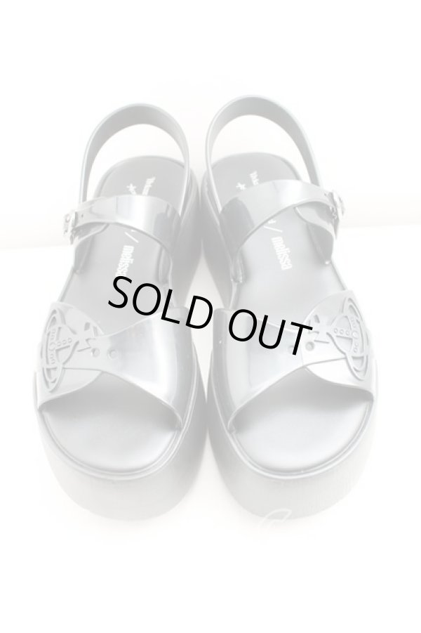 画像2: ヴィヴィアンウエストウッド×Melissa 中古 / CONNECT ADサンダル EU38（24cm相当） 黒  H-25-10-12-124-sh-OD-ZH (2)