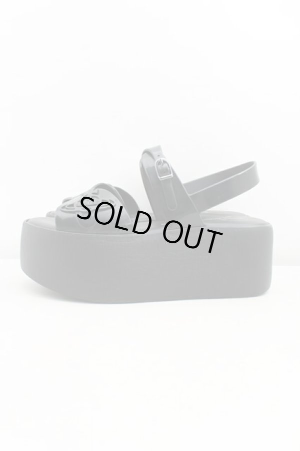 画像3: ヴィヴィアンウエストウッド×Melissa 中古 / CONNECT ADサンダル EU38（24cm相当） 黒  H-25-10-12-124-sh-OD-ZH (3)