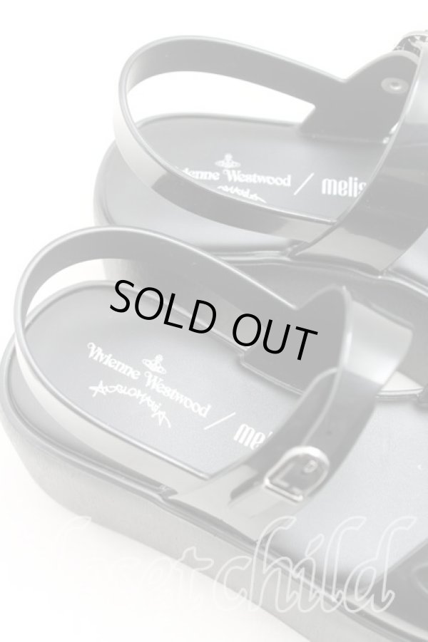 画像6: ヴィヴィアンウエストウッド×Melissa 中古 / CONNECT ADサンダル EU38（24cm相当） 黒  H-25-10-12-124-sh-OD-ZH (6)