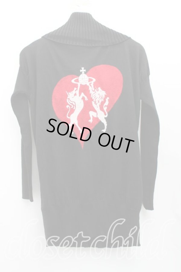 画像2: ヴィヴィアンウエストウッド 中古 / アングロフィリアカーディガン 2（9号相当） 黒  H-25-10-12-016-to-OD-ZH (2)