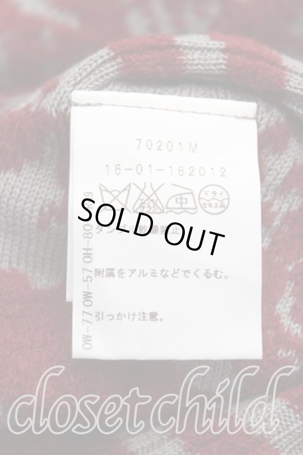 画像4: ヴィヴィアンウエストウッド 中古 / ジャガードフラワーカーディガン 2（9号相当） 灰ｘエンジ  H-25-10-12-017-to-OD-ZH (4)