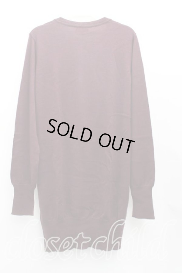 画像2: ヴィヴィアンウエストウッド 中古 / カラーオーブ刺繍ロングカーディガン M ボルドー  H-25-10-12-018-to-OD-ZH (2)