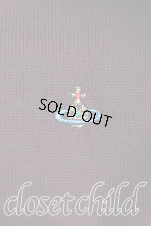 画像5: ヴィヴィアンウエストウッド 中古 / カラーオーブ刺繍ロングカーディガン M ボルドー  H-25-10-12-018-to-OD-ZH (5)