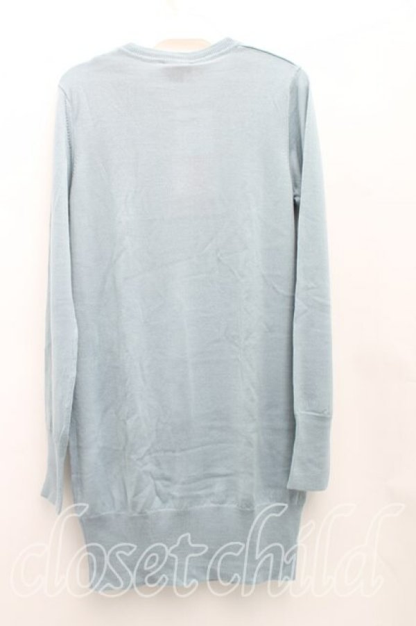 画像2: ヴィヴィアンウエストウッド 中古 / カラーオーブ刺繍ロングカーディガン S サックス  H-25-10-12-019-to-OD-ZH (2)