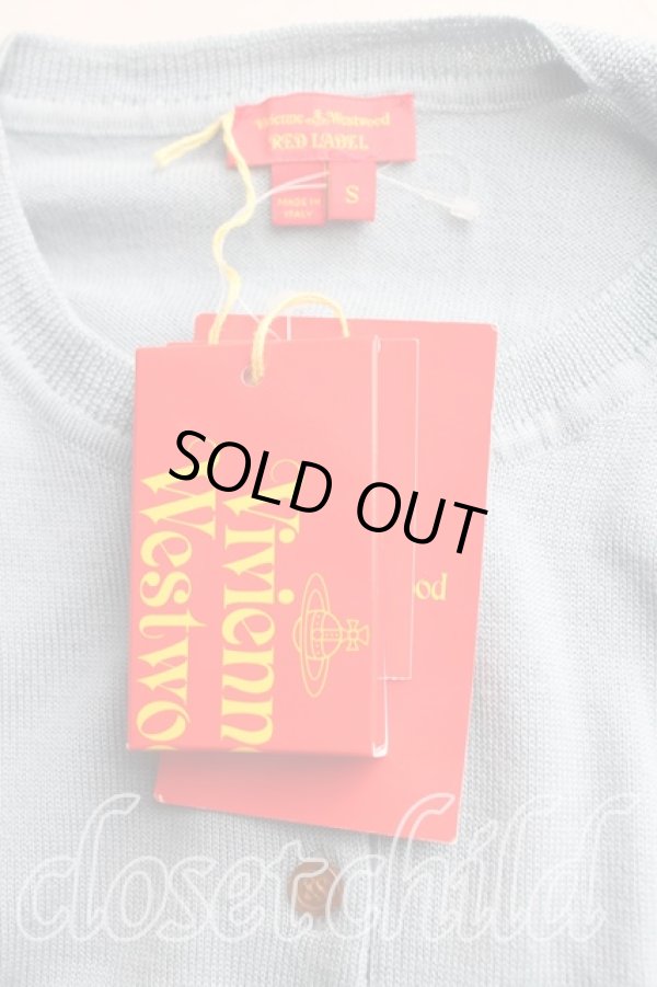 画像3: ヴィヴィアンウエストウッド 中古 / カラーオーブ刺繍ロングカーディガン S サックス  H-25-10-12-019-to-OD-ZH (3)