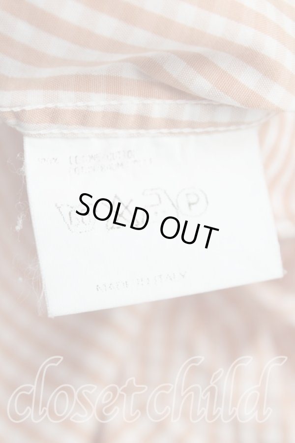 画像4: ヴィヴィアンウエストウッド MAN 中古 / カラーオーブ刺繍ギンガムチェックシャツ I(メンズS相当） 茶  H-25-10-19-021-bl-OD-ZH (4)