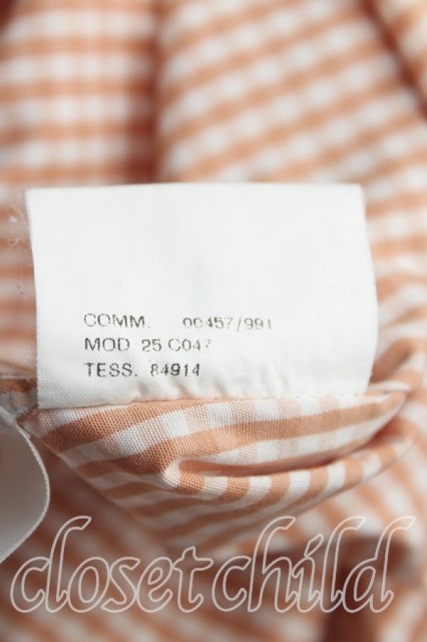 画像5: ヴィヴィアンウエストウッド MAN 中古 / カラーオーブ刺繍ギンガムチェックシャツ I(メンズS相当） 茶  H-25-10-19-021-bl-OD-ZH (5)