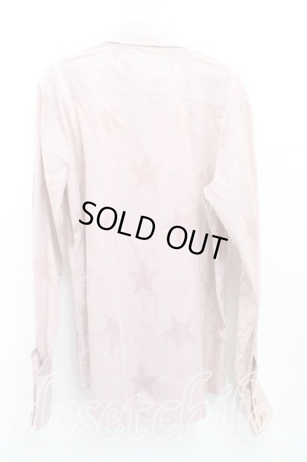 画像2: ヴィヴィアンウエストウッド MAN 中古 / オーブ刺繍ストライプアシメシャツ 48（メンズL相当） 赤ｘ白  H-25-10-19-023-bl-OD-ZH (2)