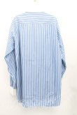 画像2: ヴィヴィアンウエストウッド MAN 中古 / カラーオーブ刺繍ストライプカバーオールシャツ II(メンズM相当） 青ｘ白  H-25-10-19-024-bl-OD-ZH (2)
