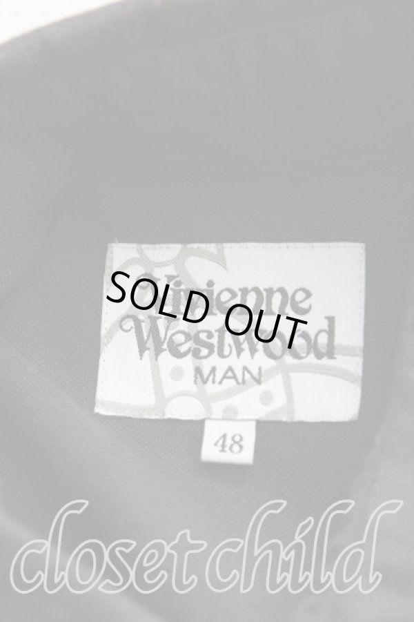 画像3: ヴィヴィアンウエストウッド MAN 中古 / オーブ刺繍ロングシャツ 48（メンズL相当） 黒  H-25-10-19-026-bl-OD-ZH (3)