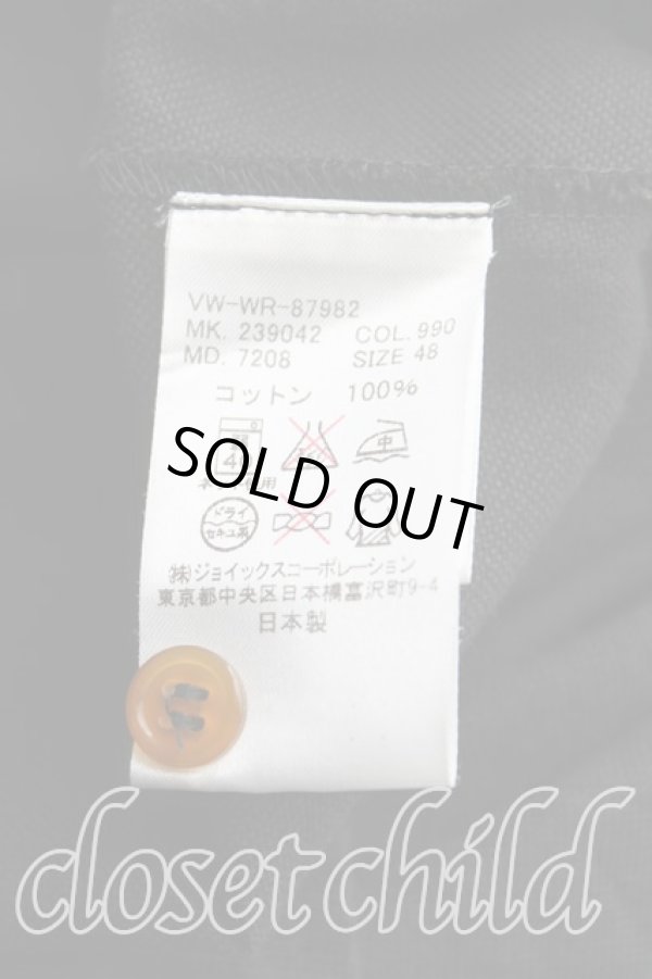 画像4: ヴィヴィアンウエストウッド MAN 中古 / オーブ刺繍ロングシャツ 48（メンズL相当） 黒  H-25-10-19-026-bl-OD-ZH (4)