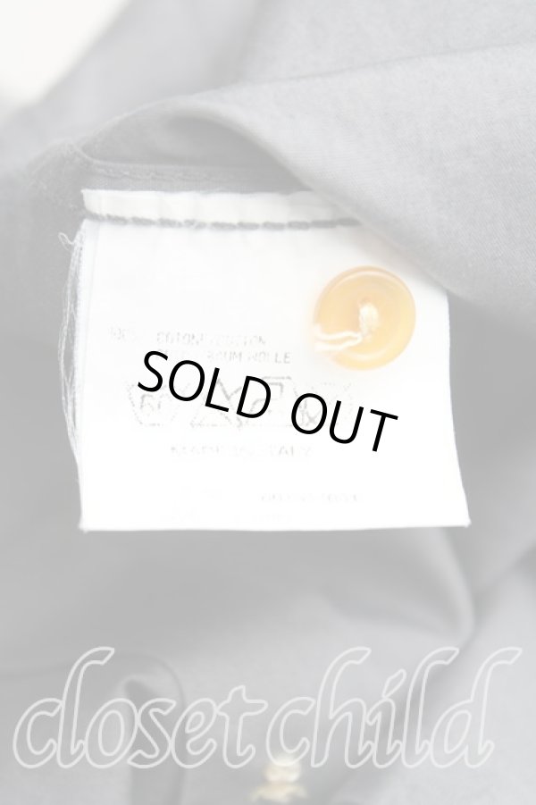 画像4: ヴィヴィアンウエストウッド MAN 中古 / 高襟Wポケット半袖シャツ III(メンズL相当） 灰  H-25-10-19-027-bl-OD-ZH (4)