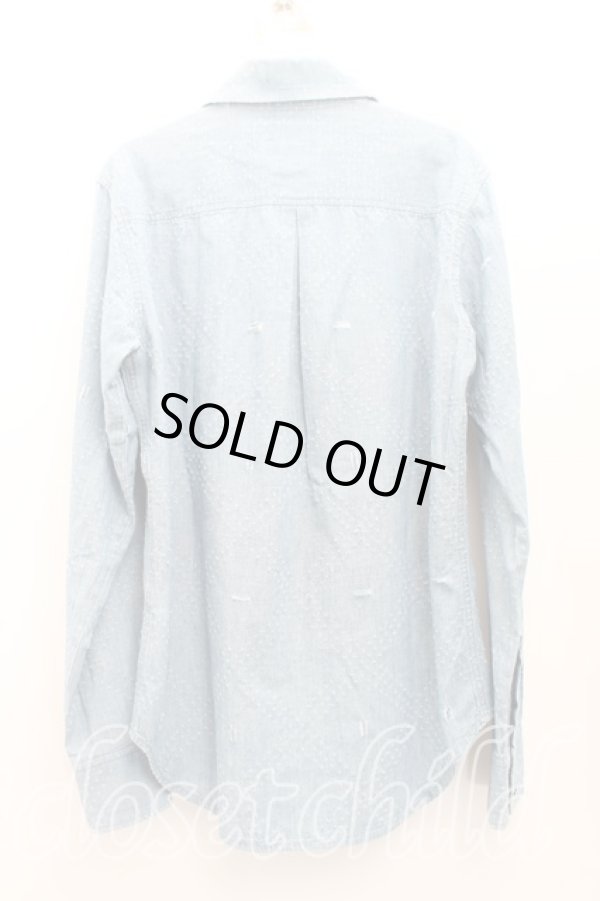 画像2: ヴィヴィアンウエストウッド MAN 中古 / カット＆スラッシュシャツ 44（メンズS相当） インディゴ  H-25-10-19-028-bl-OD-ZH (2)