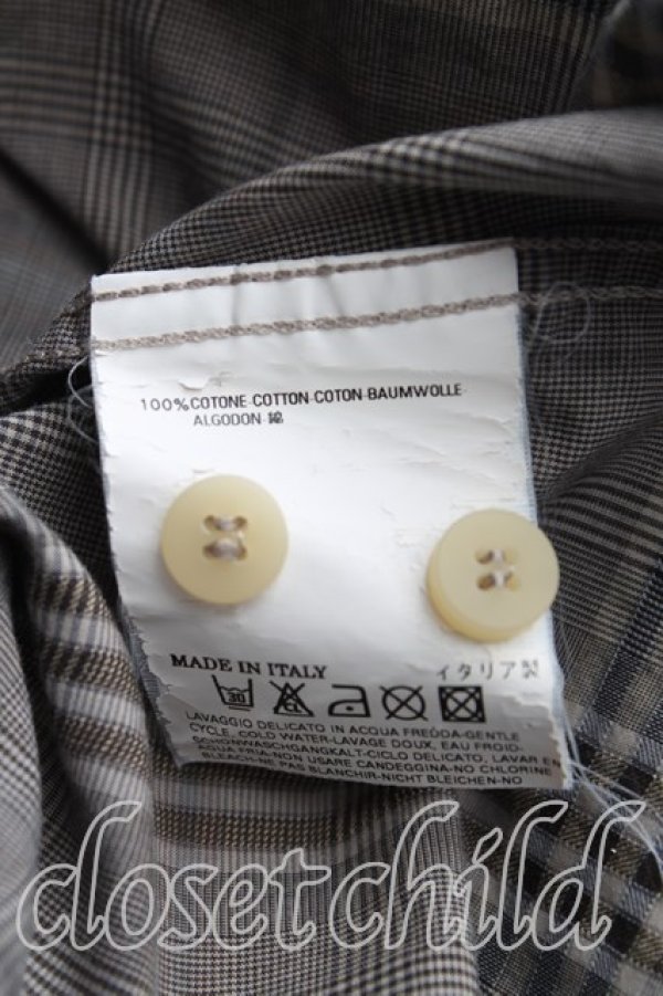 画像4: ヴィヴィアンウエストウッド MAN 中古 / グレンチェックカフスシャツ II(メンズM相当） 灰  H-25-10-19-029-bl-OD-ZH (4)