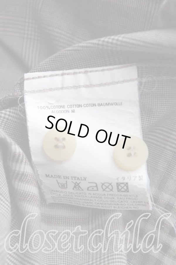 画像4: ヴィヴィアンウエストウッド MAN 中古 / グレンチェックカフスシャツ II(メンズM相当） 灰  H-25-10-19-029-bl-OD-ZH (4)